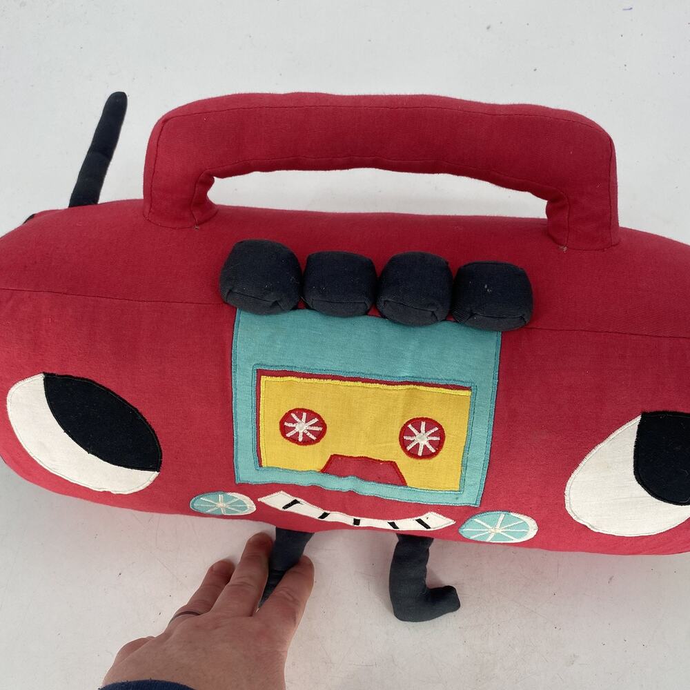 The Land of Nod Stereo Pillow Cassette Tape Player Red - Picture 2 of 6